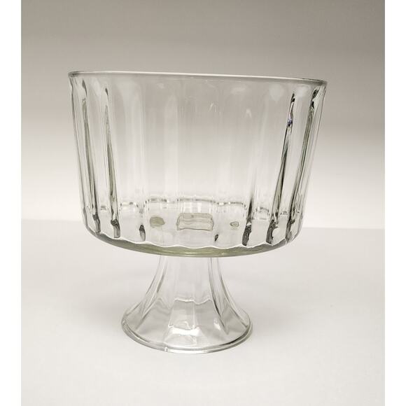 Indiana Glass 8.5" Tall Trifle Dessert Bowl Pedestal Clear Glass - Picture 1 of 5